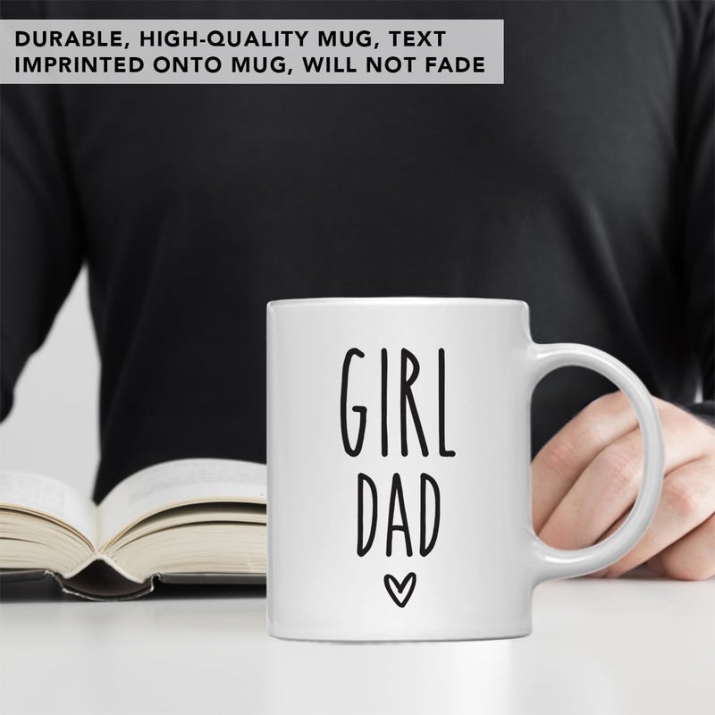 Andaz Press Father's Day 11oz. Ceramic Coffee Mug Gift, Girl Dad 1-Pack, Birthday Christmas Gift Mug Dad Coffee Mug Dads Mugs From Daughter Girl Dad's Gifts - Image 4